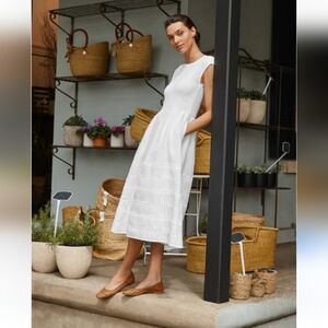 Boden White Midi Dress